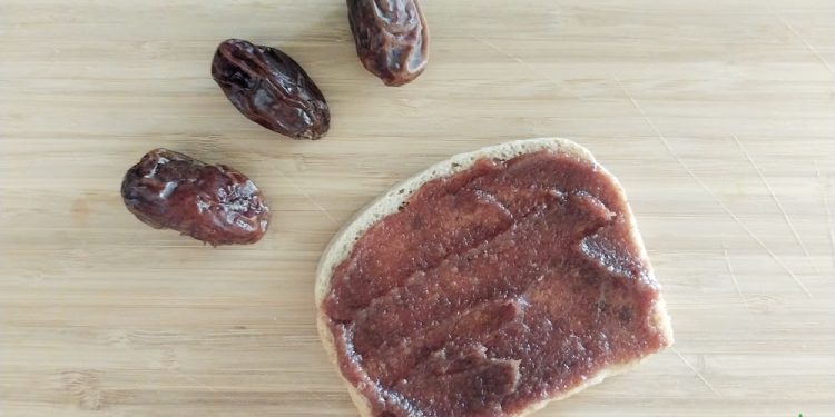 cultured date butter in a mason jar