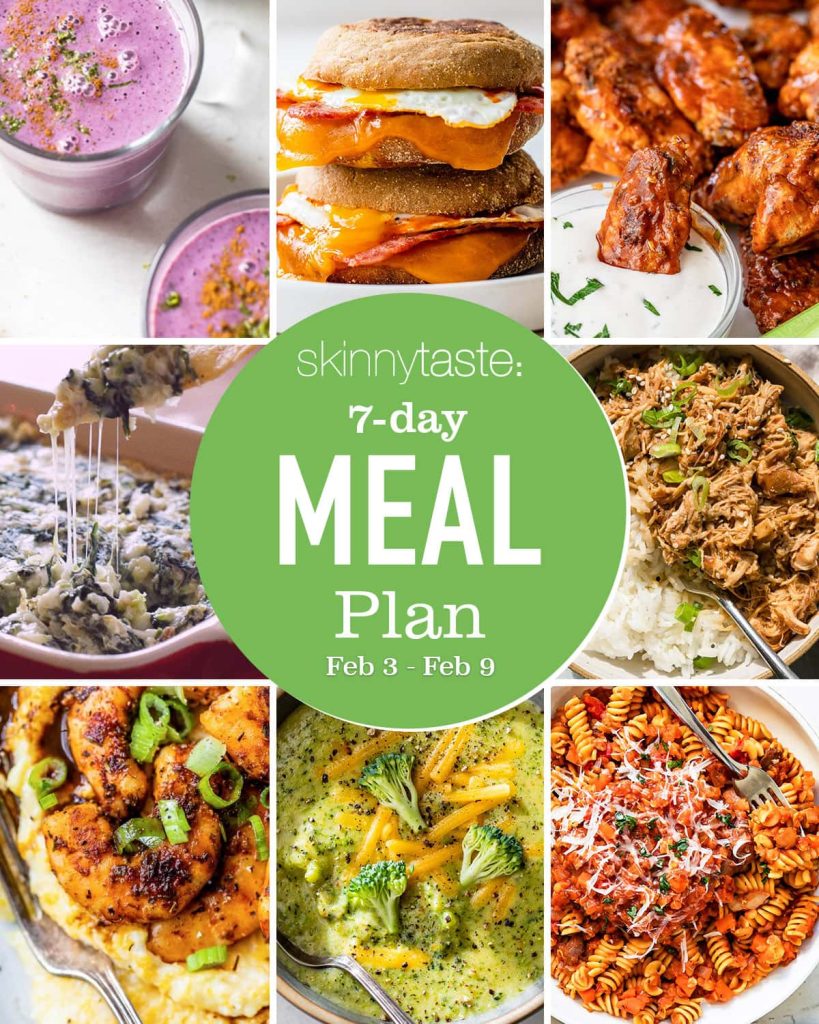 Free 7 Day Healthy Meal Plan (Feb 3-9)