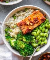 Chili Oil Pan Seared Tofu Bowls