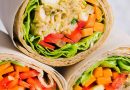 The BEST Spicy Tuna Avocado Wrap made with canned tuna, sriracha, crisp veggies and avocado that easily comes together in just 5 minutes! Delicious high-protein snack with crackers or served in a wrap for a healthy lunch.