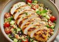 Lemon Herb Diced Chicken with Quinoa Salad