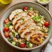 Lemon Herb Diced Chicken with Quinoa Salad
