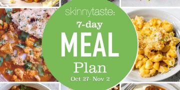 Free 7 Day Healthy Meal Plan (Oct. 27-Nov. 2)