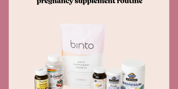 collage of pregnancy supplements