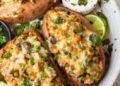Southwest Stuffed Sweet Potatoes with Ground Turkey