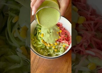 Easy High Protein Salad- Creamy Green Bowl #recipe #fitness #easyrecipe #food #weightloss #viral