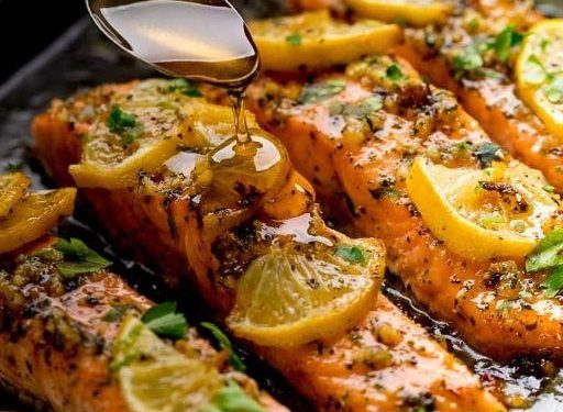 Honey Garlic Baked Salmon