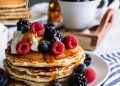 Sourdough Pancakes with Honey and Berries