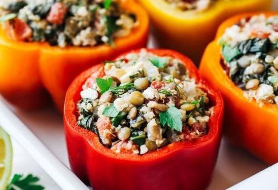 Mediterranean Stuffed Peppers with Quinoa and Feta